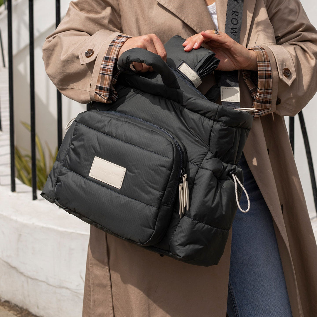 Avery Row - Baby Changing Tote Bag - Black - Mabel & Fox