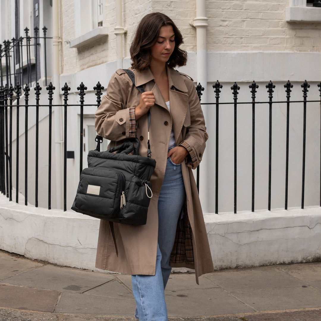 Avery Row - Baby Changing Tote Bag - Black - Mabel & Fox