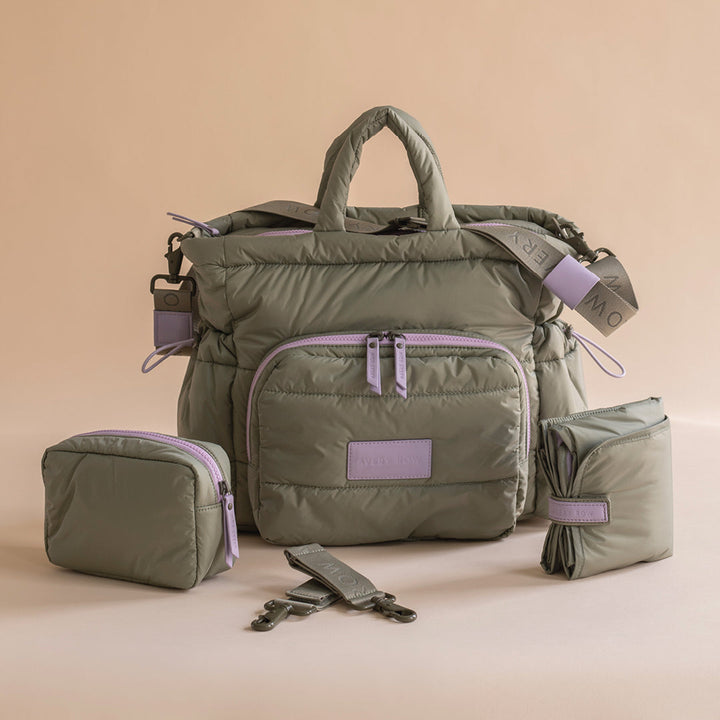 Avery Row - Baby Changing Tote Bag - Olive Green - Mabel & Fox