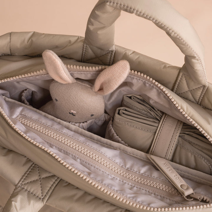 Avery Row - Baby Changing Tote Bag - Oyster - Mabel & Fox