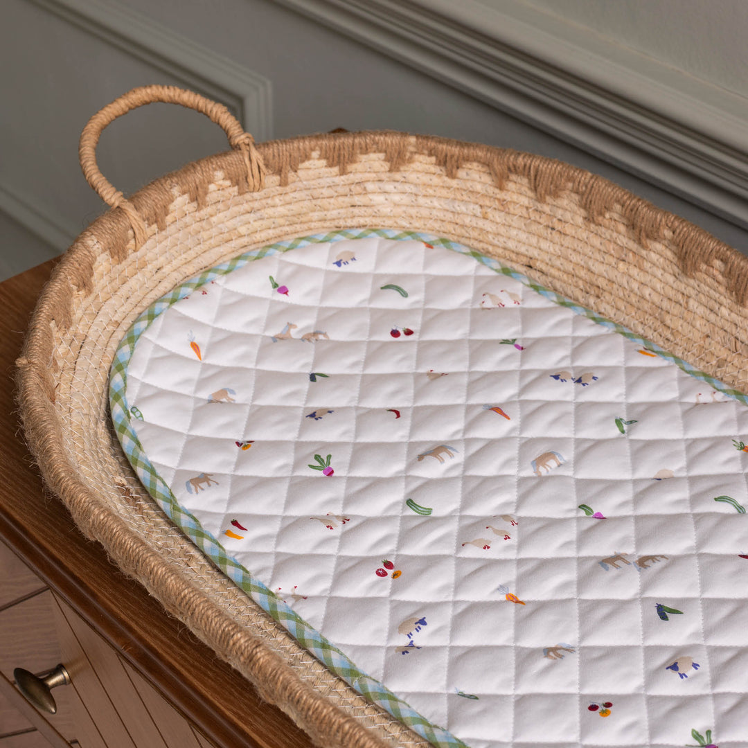 Avery Row - Changing Basket Cotton Liner - Little Farm - Mabel & Fox