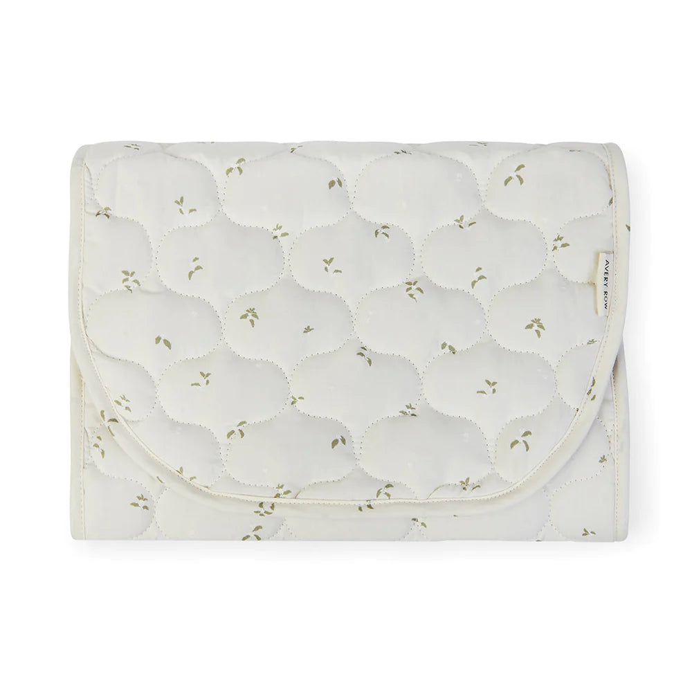 Avery Row - Changing Basket Liner - Nettle scatter - Mabel & Fox