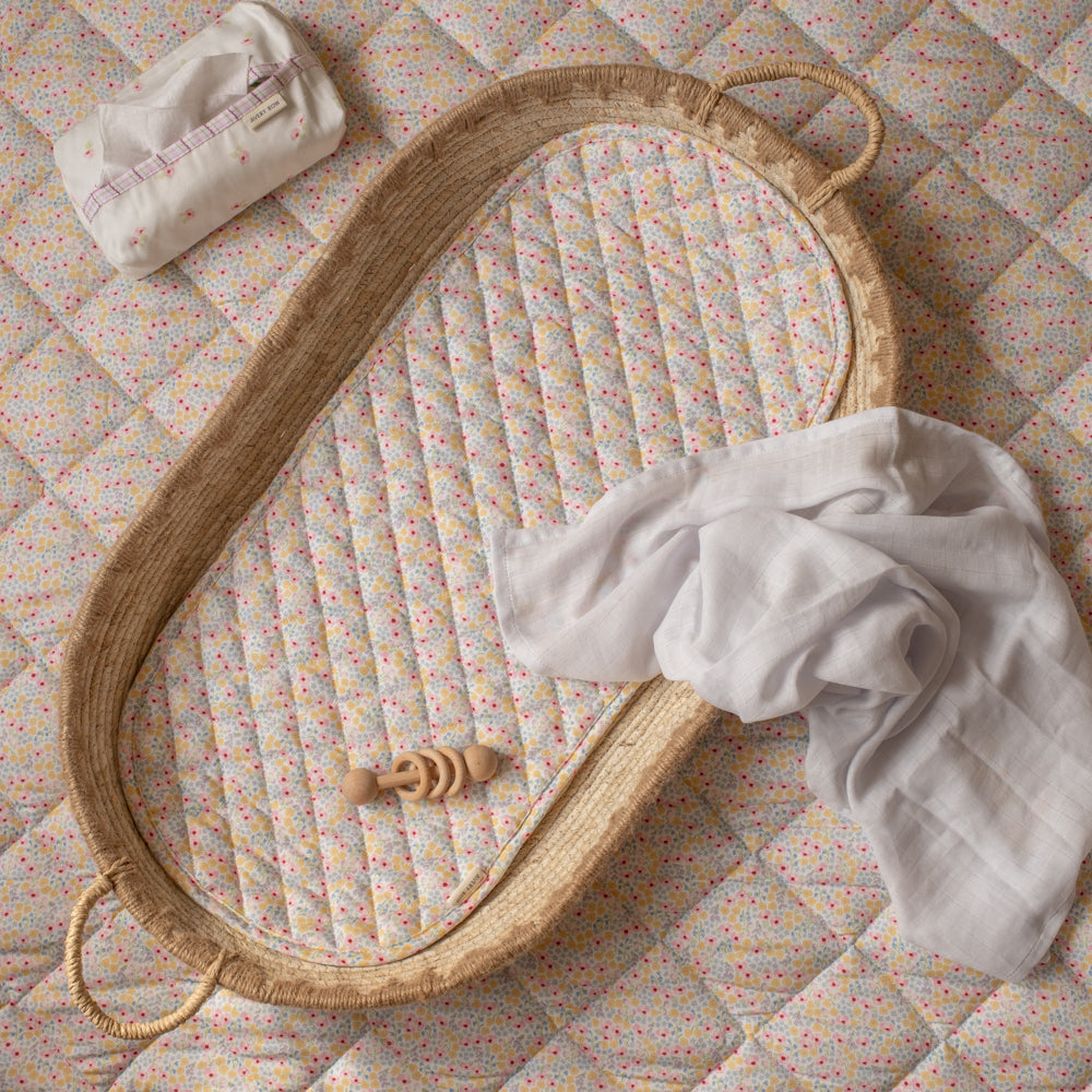 Avery Row - Changing Basket Liner - Wildflower Garden - Mabel & Fox