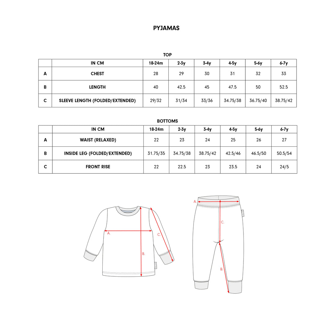 Avery Row -  Children's Jersey Pyjamas - Festive Forest - Mabel & Fox