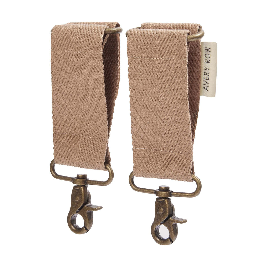 Avery Row - Cotton Pram Bag Clips - Latte - Mabel & Fox