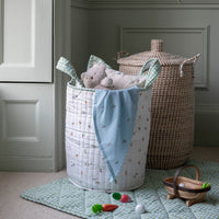 Avery Row - Large Quilted Storage Basket - Greenhouse Gingham / Little Farm - Mabel & Fox