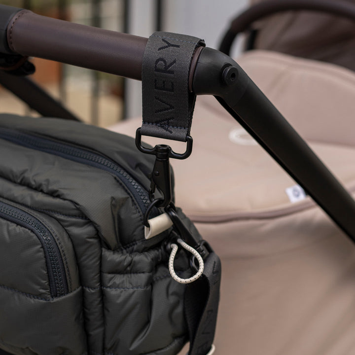 Avery Row - Logo Pram Bag Clips - Black - Mabel & Fox