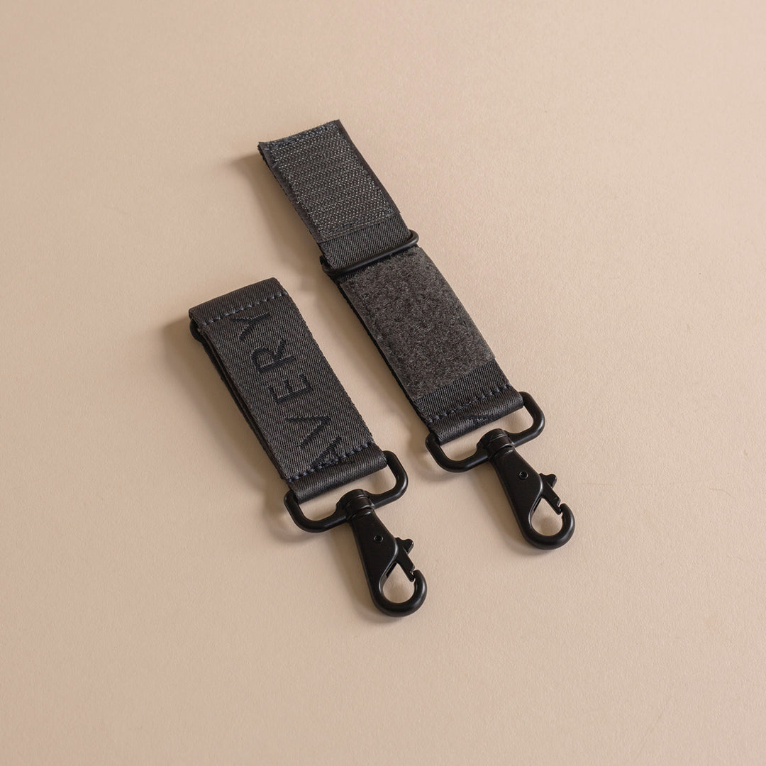 Avery Row - Logo Pram Bag Clips - Black - Mabel & Fox