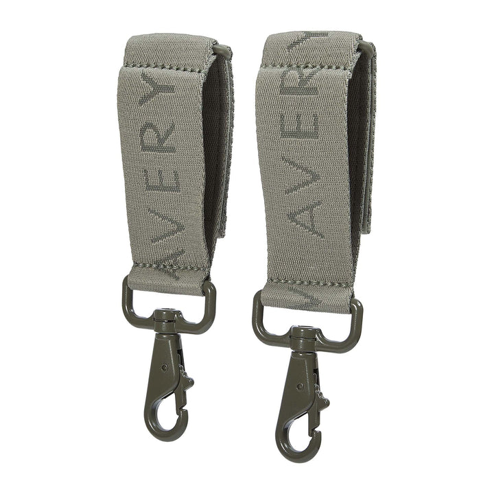 Avery Row - Logo Pram Bag Clips - Olive Green - Mabel & Fox