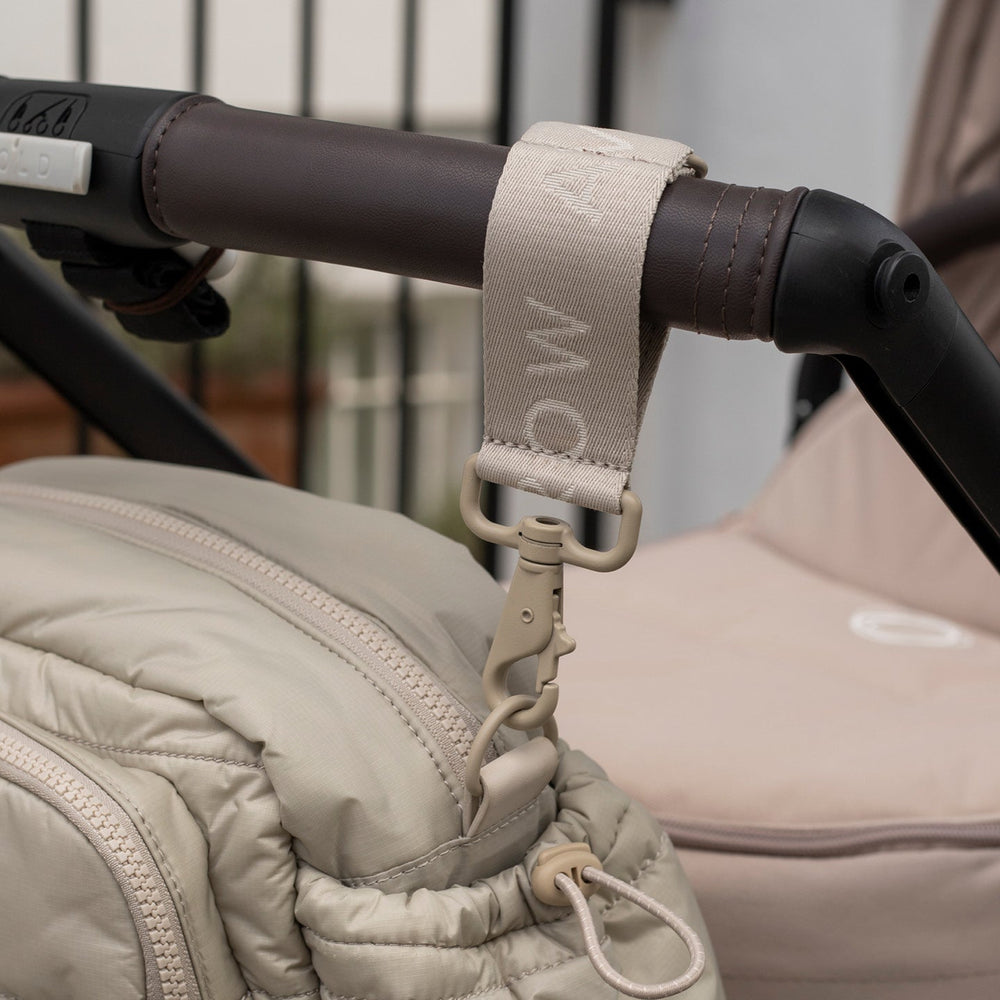Avery Row - Logo Pram Bag Clips - Oyster - Mabel & Fox