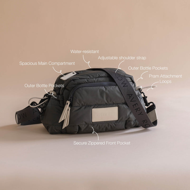 Avery Row - Pram Organiser Bag - Black - Mabel & Fox