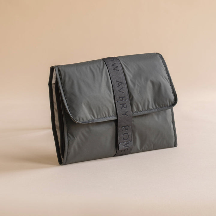Avery Row - Recycled Nylon Travel Baby Changing Mat - Black - Mabel & Fox