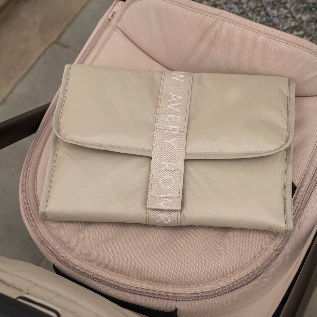 Avery Row - Recycled Nylon Travel Baby Changing Mat - Oyster - Mabel & Fox