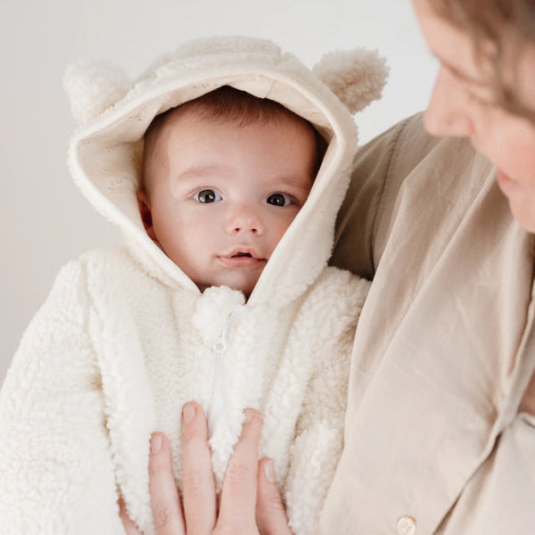 Little Dutch - Teddy One-Piece Suit - Off White