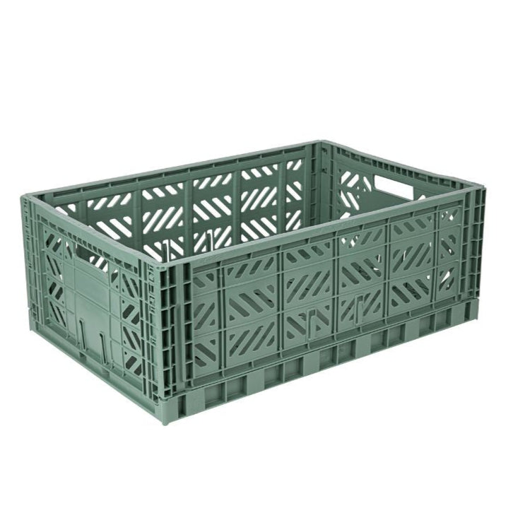 Aykasa Folding Storage Crate - Maxi - Almond Green - Mabel & Fox