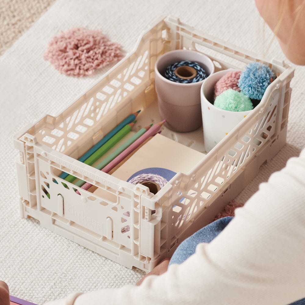 Aykasa Folding Storage Crate - Mini - Coconut Milk - Mabel & Fox