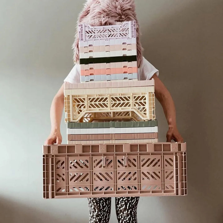 Aykasa Folding Storage Crate - Midi - Banana - Mabel & Fox