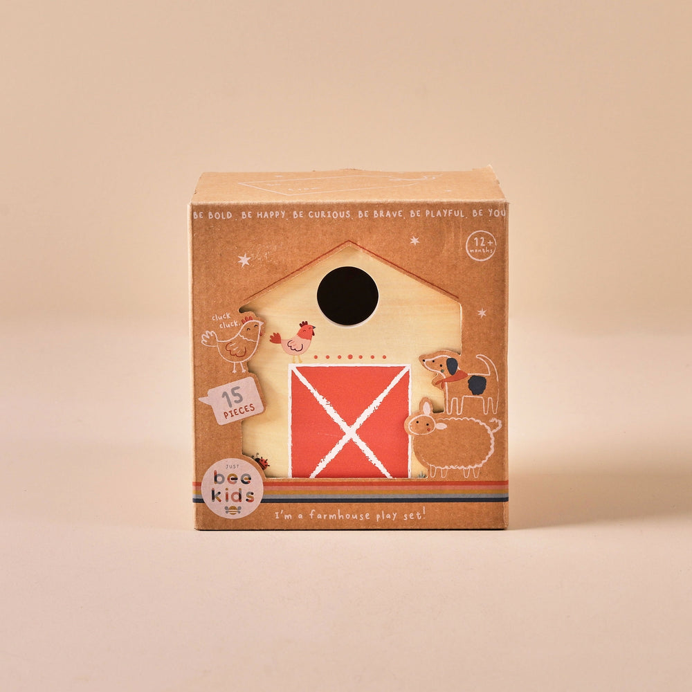 Just Bee Kids – Wooden Farm House with Characters - Mabel & Fox