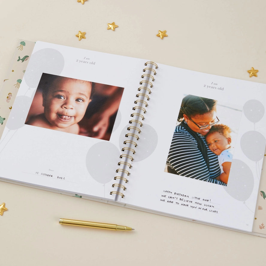 Blush & Gold - Baby Book - Sea Friends