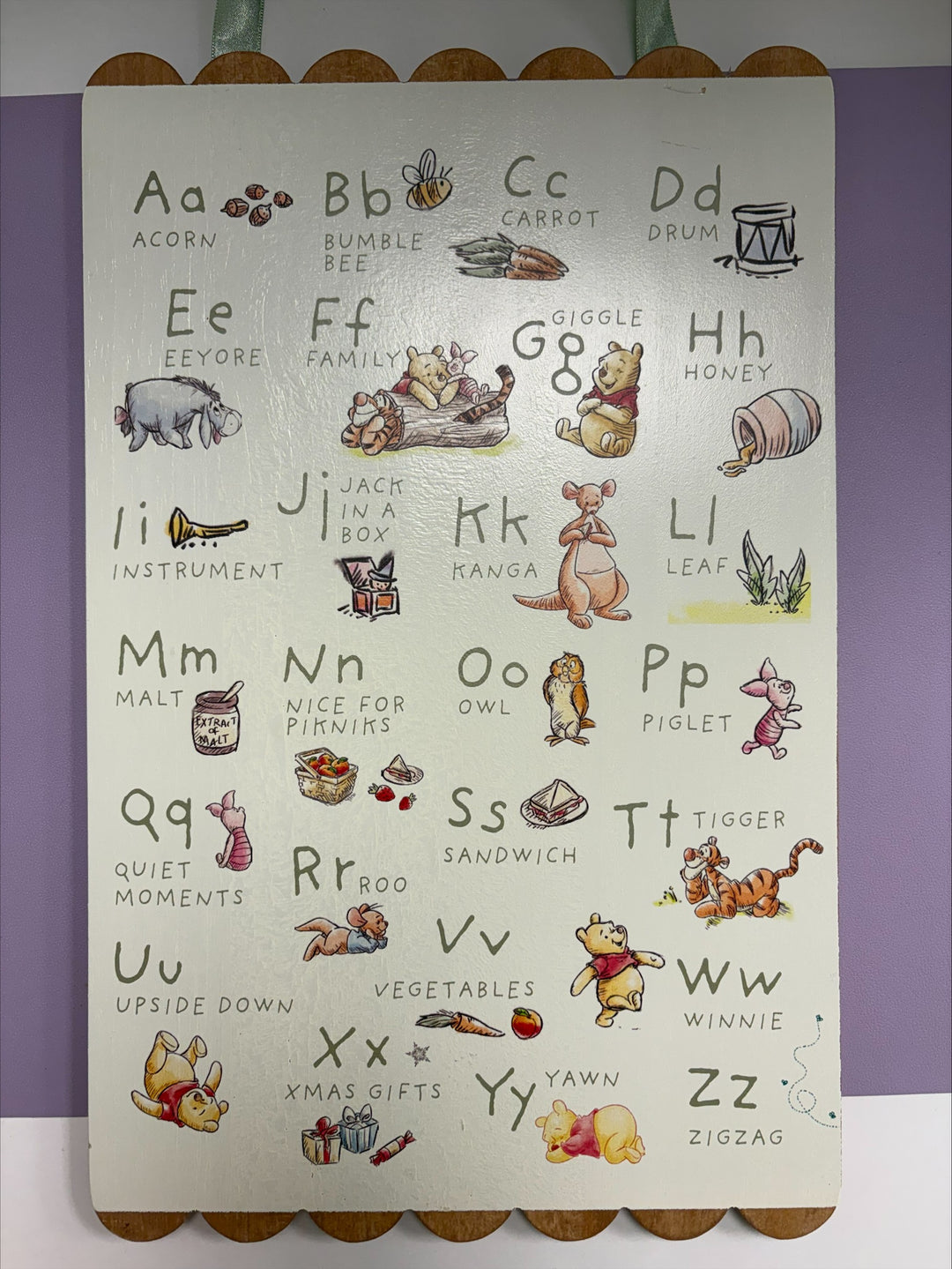 Sample Sale (Slight Damage) - Disney - Winnie the Pooh - Alphabet Plaque