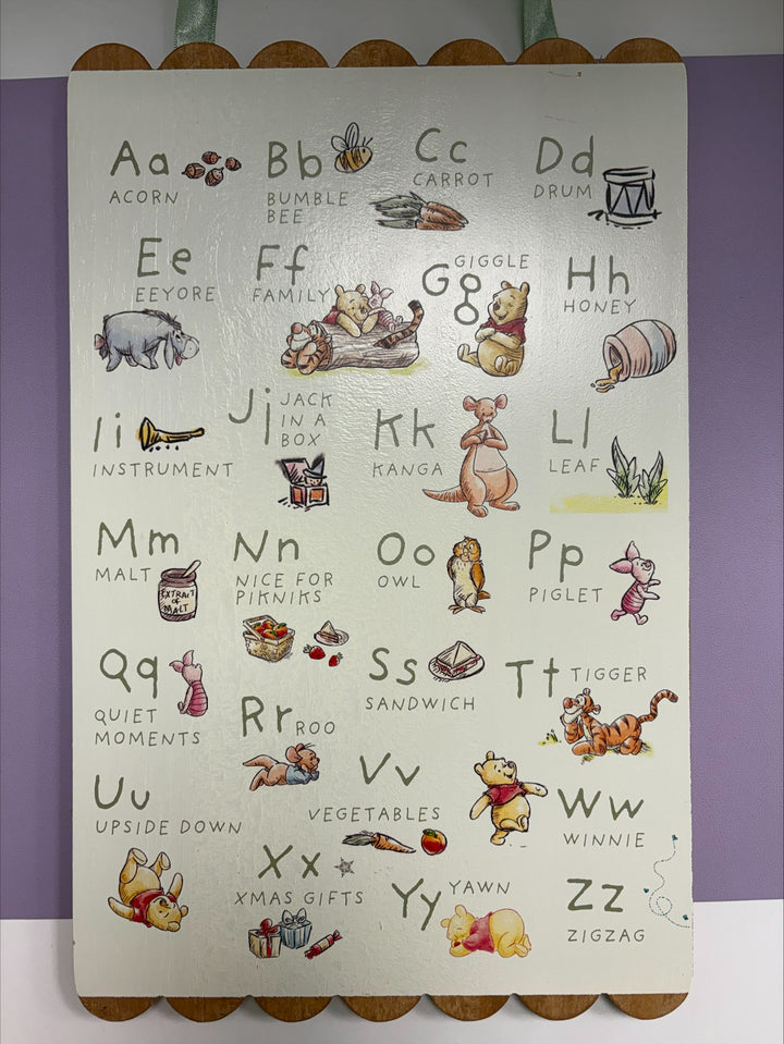 Sample Sale (Slight Damage) - Disney - Winnie the Pooh - Alphabet Plaque