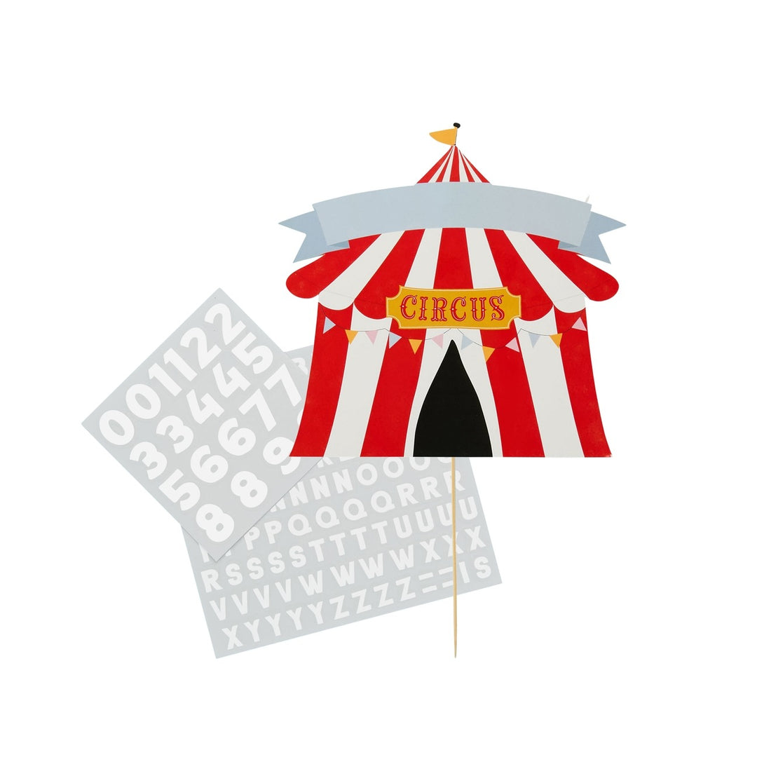 HootyBalloo By Green Club - Circus Customisable Card Cake Topper
