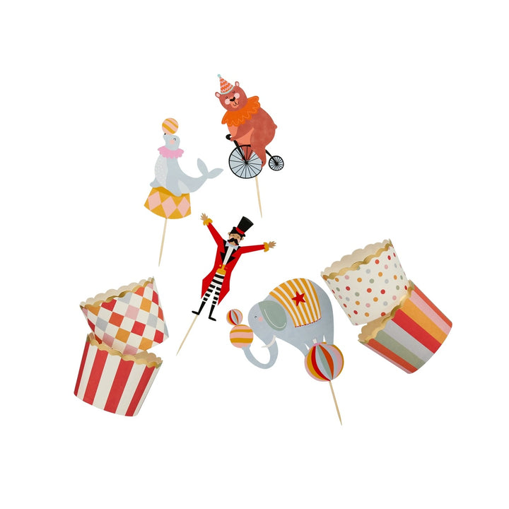 HootyBalloo By Green Club - Circus Cupcake Kit - (Pack of 12)