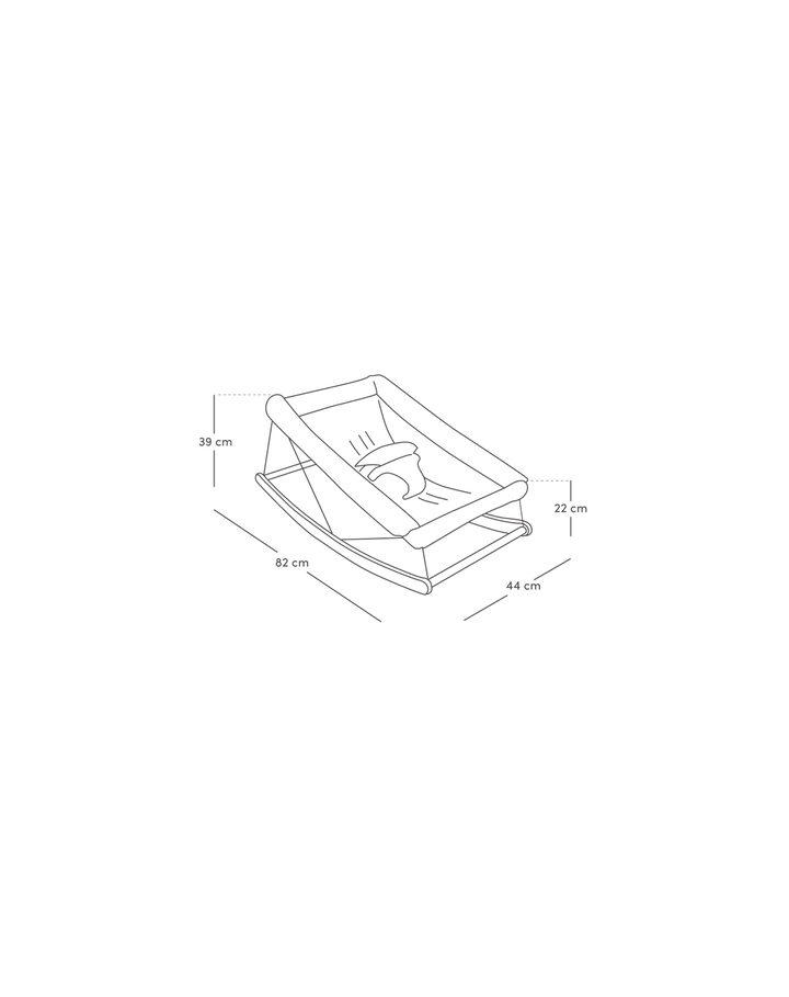 Nobodinoz - Growing Green Baby Bouncer - Natural Honey Sweet Dots