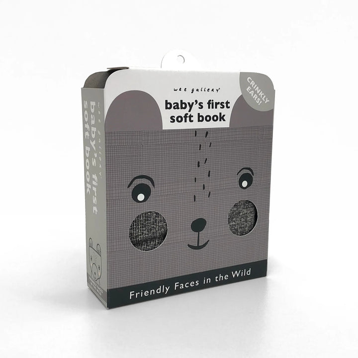 Wee Gallery - Soft Cloth Book - Friendly Face in the Wild - Bear