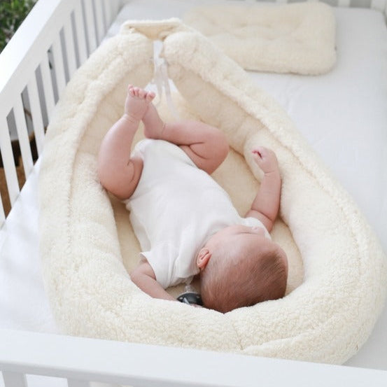Babyly - Teddy Baby Nest - Cream - Mabel & Fox