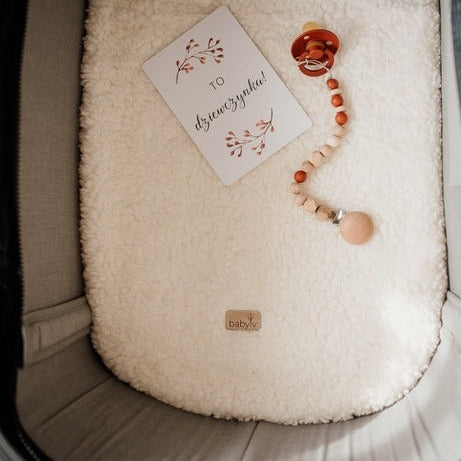 Babyly - Teddy Fitted Sheet - Cream - Mabel & Fox
