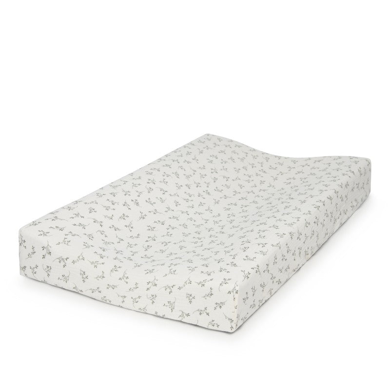 Babyshower – Changing Mat Fitted Sheet – Olive Bloom - Mabel & Fox