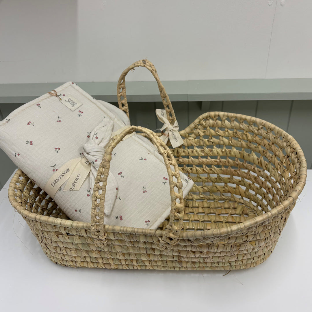 Babyshower – Dolly Basket Dress – Cherries - Mabel & Fox