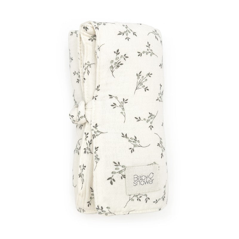 Babyshower – Knot Nomad Changing Pad – Olive Bloom - Mabel & Fox