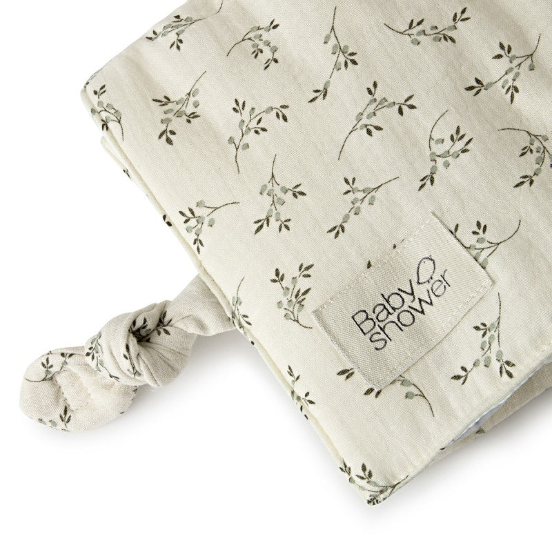 Babyshower – Knot Nomad Changing Pad – Olive Bloom - Mabel & Fox