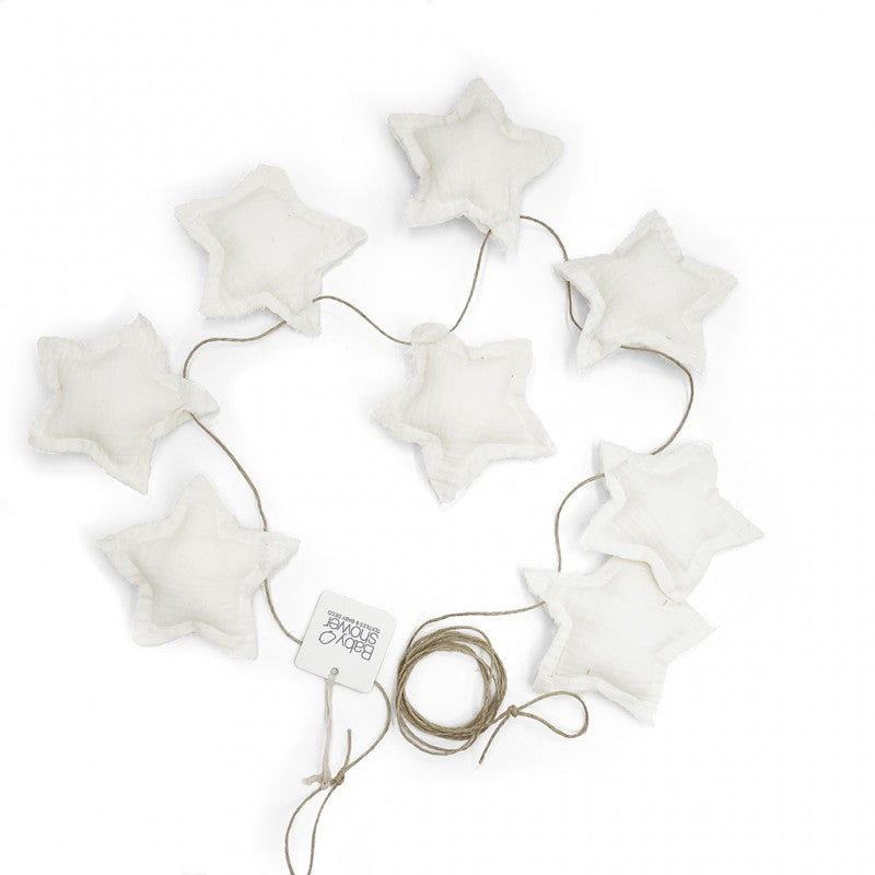 Babyshower – Stars Banderole – Ivory Powder - Mabel & Fox