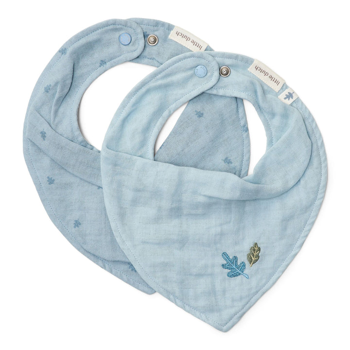 Little Dutch - Bandana Bib Set - Pure Denim Blue (2 Pack)