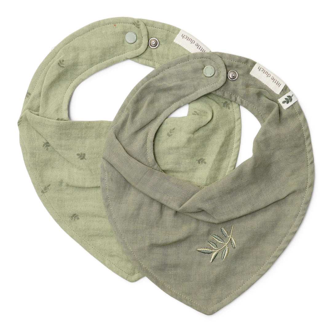 Little Dutch - Bandana Bib Set - Pure Sage (2 Pack) - Mabel & Fox