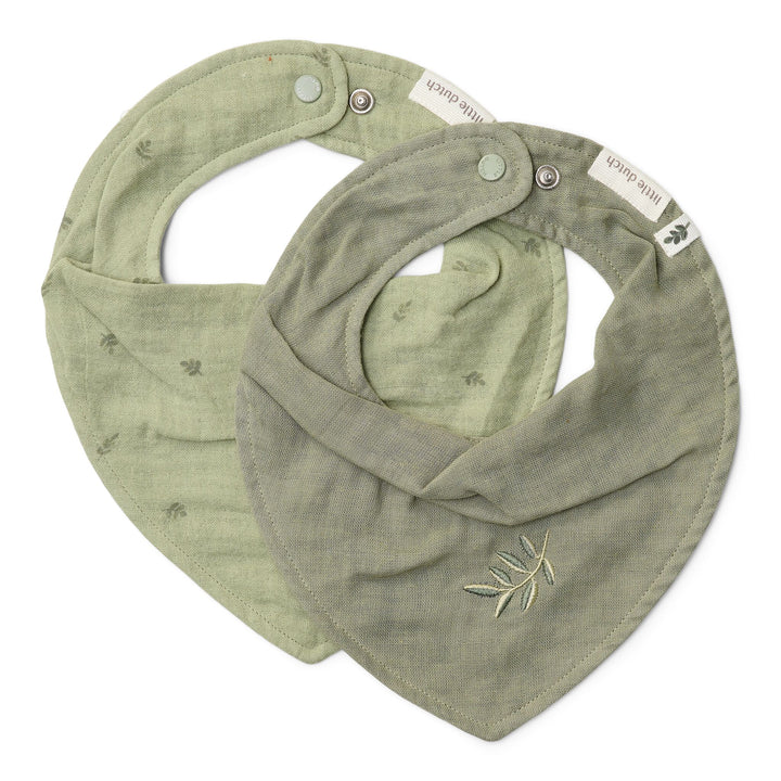 Little Dutch - Bandana Bib Set - Pure Sage (2 Pack) - Mabel & Fox