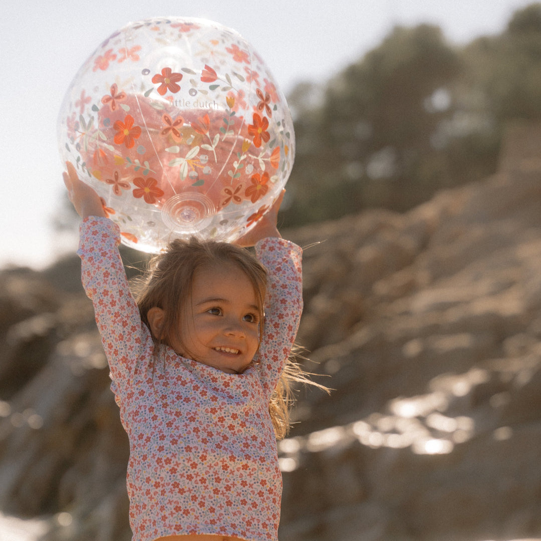 Little Dutch - 3D Beach Ball - Pink Flower