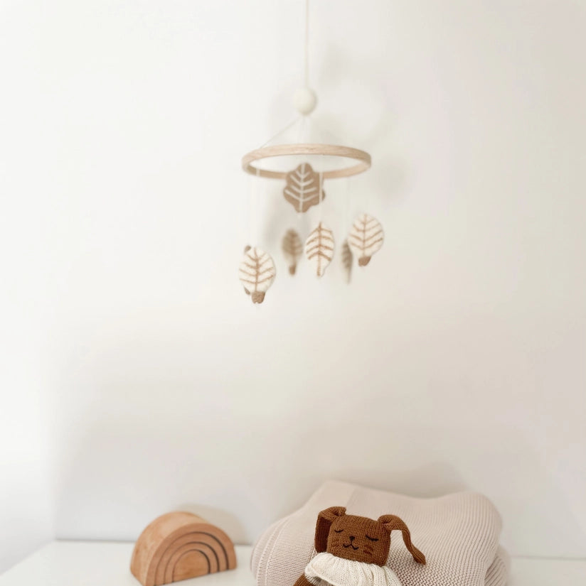 Bee Boheme - Baby Cot Mobile - Leaves - Mabel & Fox