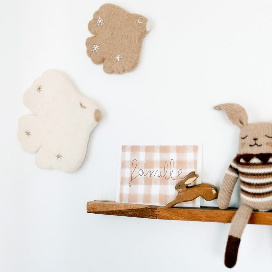 Bee Boheme - Duo of Felted Wool Wall Birds - Mabel & Fox