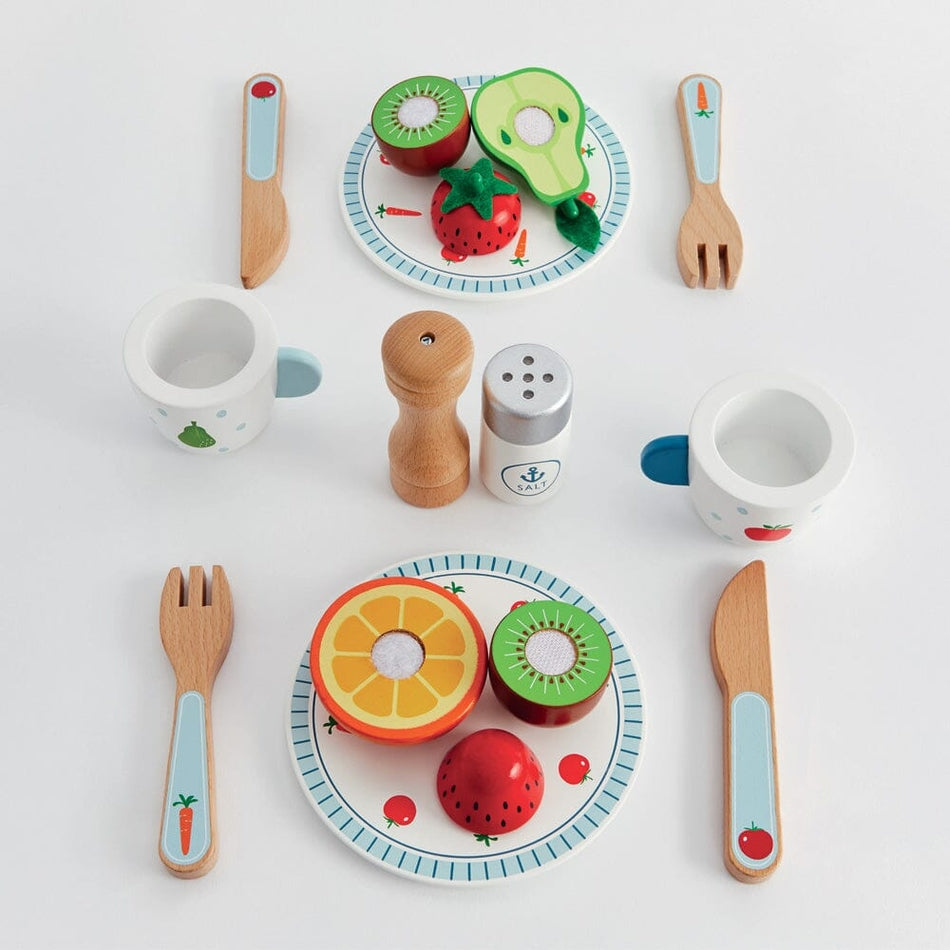 Great Little Trading Co. – Wooden Toy Dinner Set