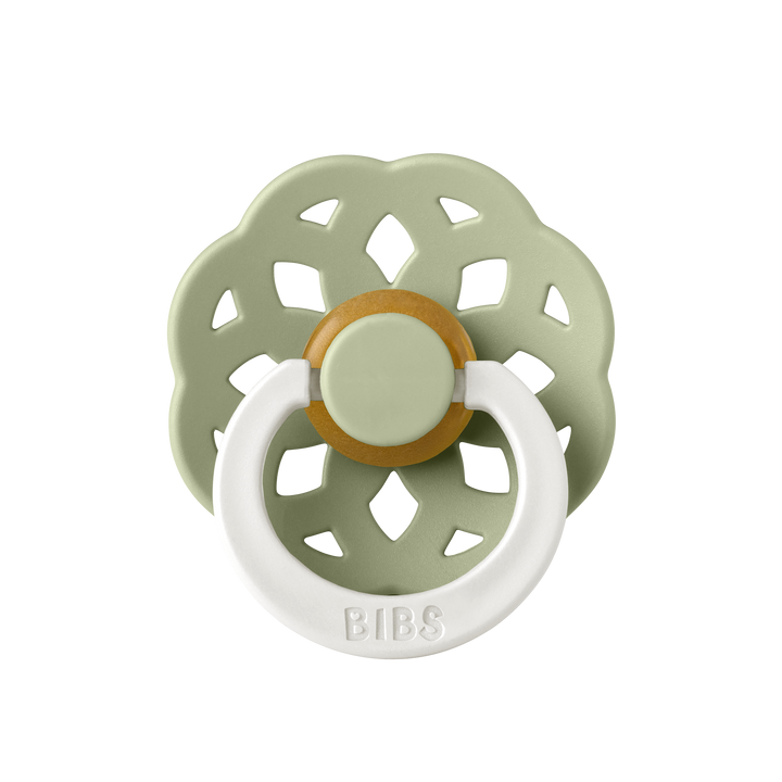 Bibs - Boheme Glow Pacifier - Round Nipple - Sage / Cloud - Mabel & Fox
