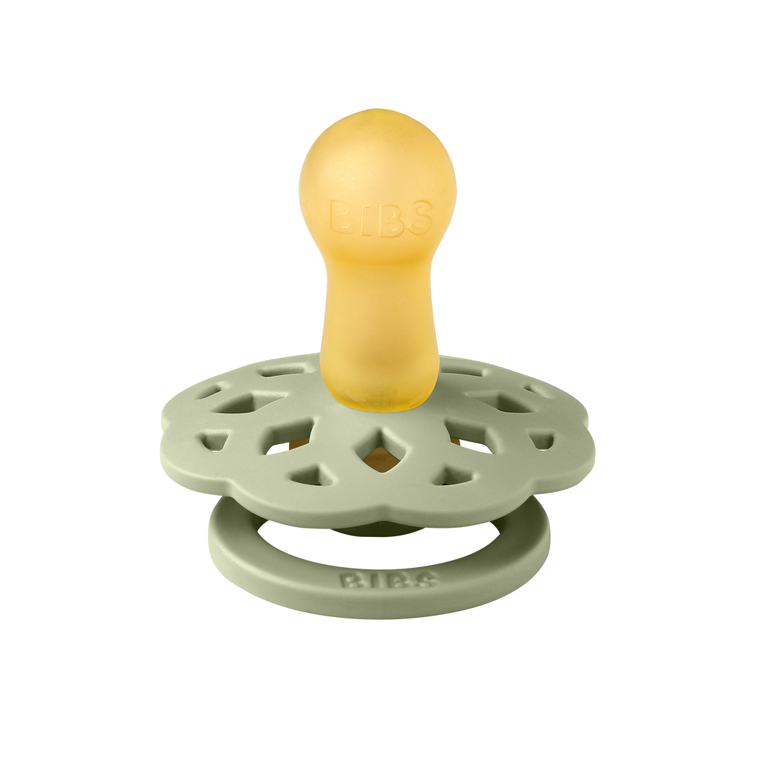 Bibs - Boheme Pacifier - Round Nipple - Ivory / Sage - Mabel & Fox