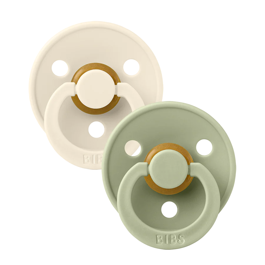 Bibs - Colour Pacifier - Ivory / Sage - Mabel & Fox