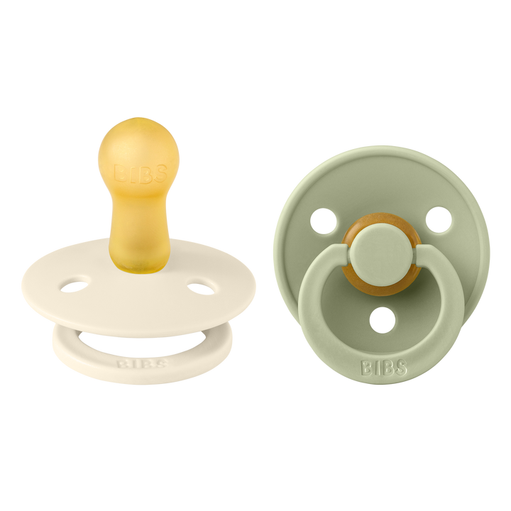 Bibs - Colour Pacifier - Ivory / Sage - Mabel & Fox