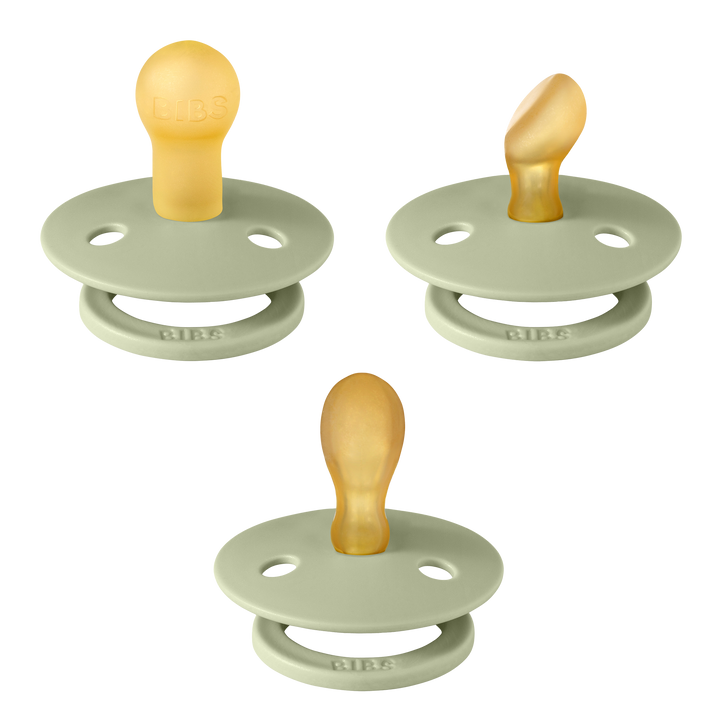 Bibs - Colour Pacifier - Ivory / Sage - Mabel & Fox