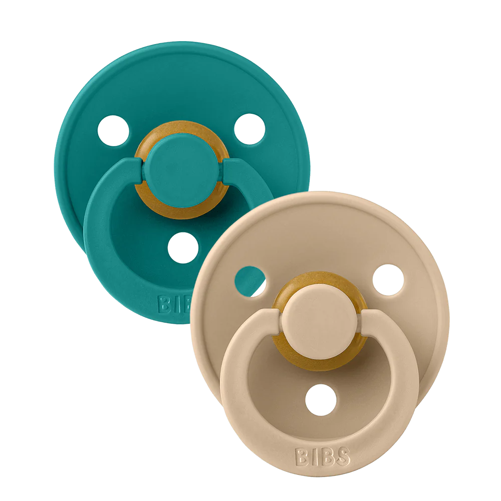 Bibs - Colour Pacifier - Taupe / Scuba (2 Pack) - Mabel & Fox