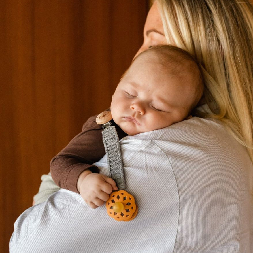 Bibs - Pacifier Clip - Knitted Cloud - Mabel & Fox